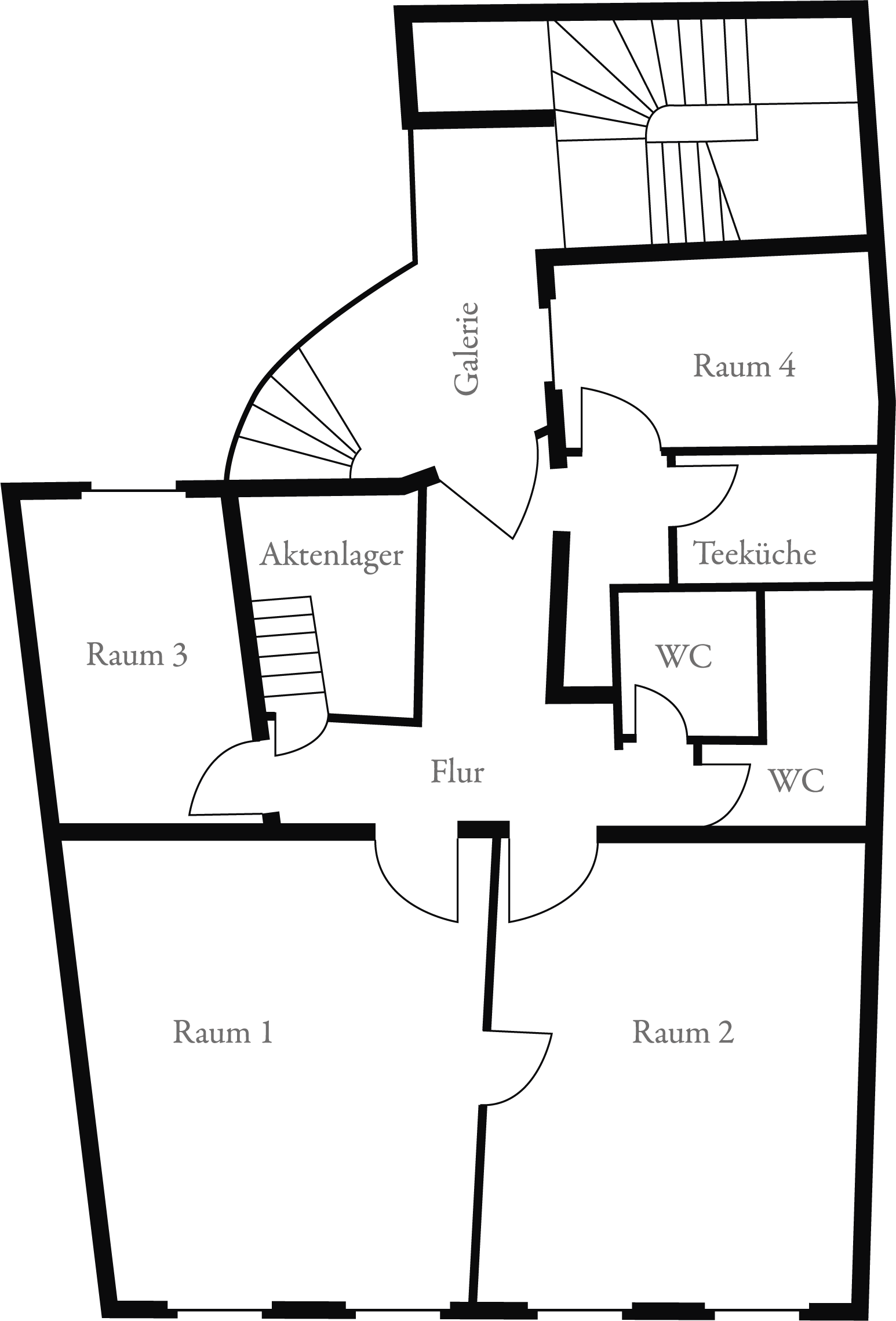 Grundriss der Büroetage
